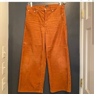 Gap corduroy high rise wide leg brown pants